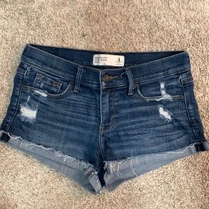 A&F low rise denim shorts